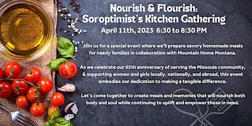 Imagen principal de Nourish & Flourish: Soroptimist's Kitchen Gathering