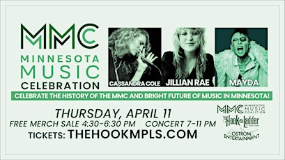 MMC: Minnesota Music Celebration feat. Cassandra Cole, Jillian Rae, & Mayda primary image