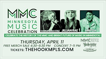 Imagem principal do evento MMC: Minnesota Music Celebration feat. Cassandra Cole, Jillian Rae, & Mayda