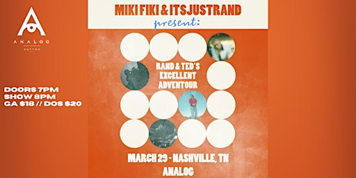 Primaire afbeelding van Miki Fiki & itsjustrand with special guest Nia Hendricks