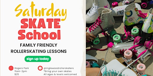 Saturday Skate School : Beginner Outdoor Rollerskating Lessons primary image