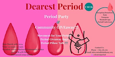 Period Party and Community Giveaway primary image