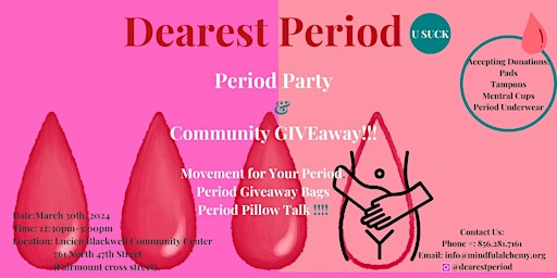 Hauptbild für Period Party and Community Giveaway