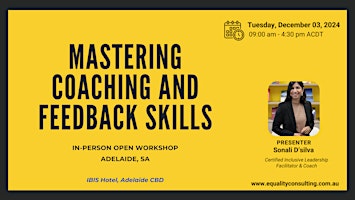 Image principale de Mastering Coaching and  Feedback Skills (workshop)