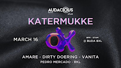 KATERMUKKE at Buda BXL with DIRTY DOERING & more primary image