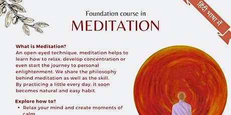 Foundation course in Meditation (in Hindi Language) primary image