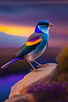 Pastelworkshop - Paarse vogel  primärbild