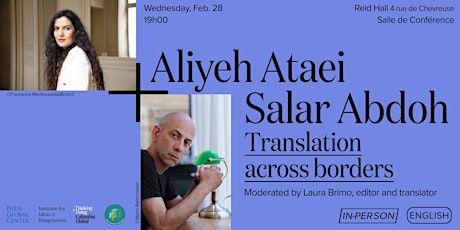 Image principale de Translation Across Borders: Aliyeh Ataei and Salar Abdoh in conversation
