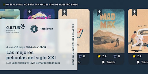 Hauptbild für MEJORES PELÍCULAS SIGLO XXI  Imajoven (VISUALCBARRIS)Charla Audiovisual