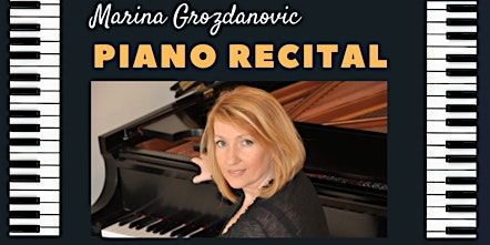 Imagem principal do evento Piano Recital, Marina Grozdanovic