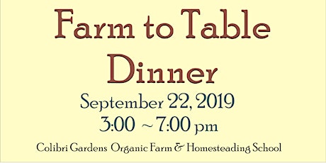 Farm to Table Dinner! primary image