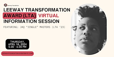 Image principale de 4/18 Transformation Award (LTA) Info Session (Virtual)