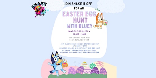 Imagem principal do evento Shake it Off Easter Egg Hunt with Bluey