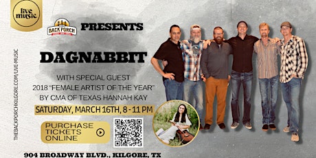 Image principale de Longview native band DAGNABBIT performs LIVE at The Back Porch!