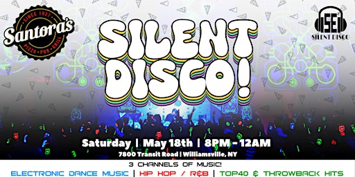Imagem principal do evento Silent Disco @ Santoras on Transit! - 5/18/24