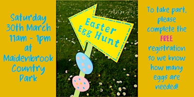 Primaire afbeelding van FREE Community Easter Egg Hunt at Maidenbrook Country Park