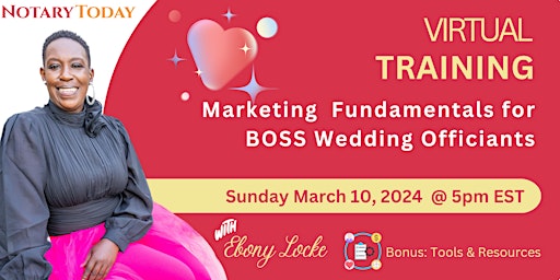 Boss Weddings Officiant Training primary image