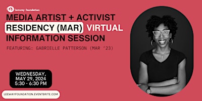 5/29 Media Artist + Activist Residency (MAR) Info Session  (Virtual) primary image