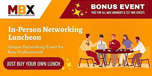 Primaire afbeelding van BONUS EVENT: Frederick MD  In-Person Networking