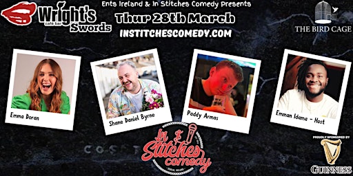 Hauptbild für Wrights Cafe Bar Swords  presents In Stitches Comedy - Superstar Line Up