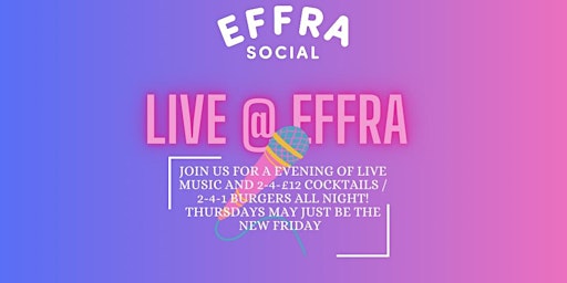 Hauptbild für Live @ Effra