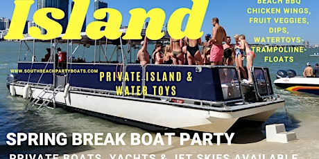 Miami Spring Break Party Boat Island BBQ