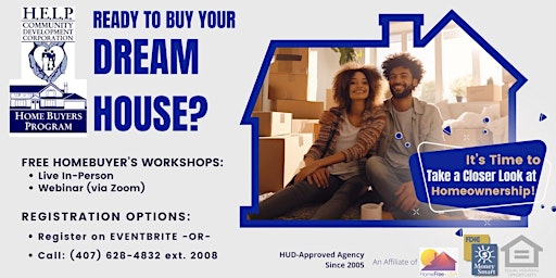 FREE Homebuyer's Education Seminar- In Person or Zoom