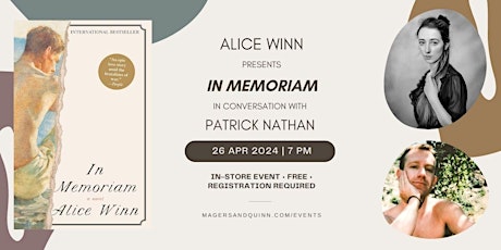 Hauptbild für Alice Winn presents In Memoriam in conversation with Patrick Nathan