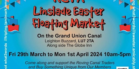 RCTA Easter Floating Market Linslade the 29th March to the 1st April 2024