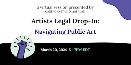 Imagen principal de Artists Legal Drop-In: Navigating Public Art