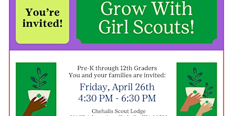 Grow With Girl Scouts at the Chehalis Scout Lodge!