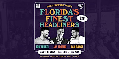 Florida's Finest Headliners - Coastal Comedy Night primary image