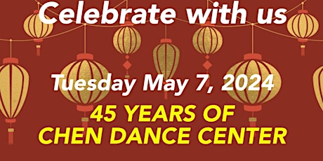 Spring Fundraiser celebrating 45 Years of Chen Dance Center