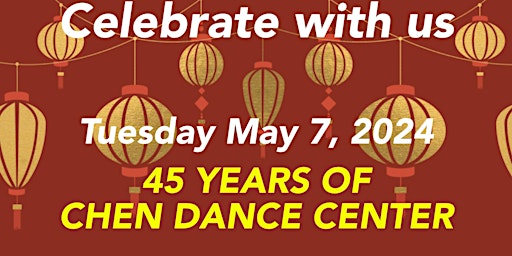 Spring Fundraiser celebrating 45 Years of Chen Dance Center primary image