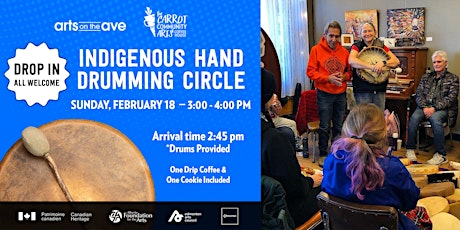 Drop In Indigenous Hand Drumming Circle at the Carrot Coffeehouse primary image