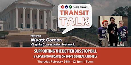 Transit Talk: Supporting the better bus stop bill & GA Update primary image