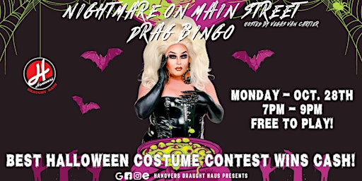 Immagine principale di Nightmare on Main Street Drag Bingo @ Hanovers Pflugerville 