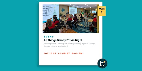 All Things Disney: Trivia Night Benefiting Brightlane Learning primary image