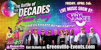 The Battle of the Decades Dance Party 70s, 80s & 90s —LIVE BAND! primary image