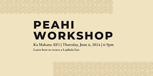 Peahi Fan Workshop primary image