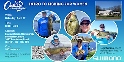 Imagem principal do evento Ontario Women Anglers - Intro to Fishing for Women Workshop - Matawatchan