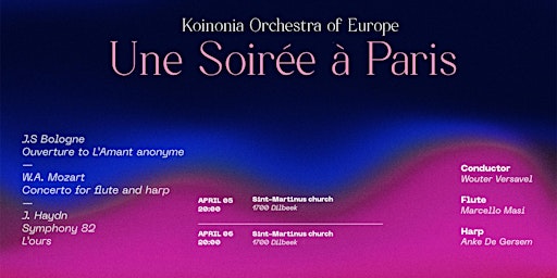 Imagen principal de Koinonia Orchestra of Europe presents "Une Soirée à Paris"