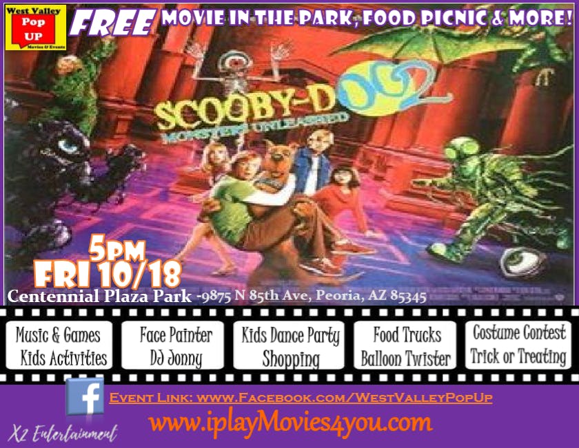 A MonsterBash Halloween Food Truck Movie Night & More! Fri 10/18 (Scooby Doo 2-Monsters Unleashed!)