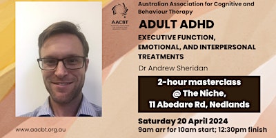 Imagem principal do evento Adult ADHD - Masterclass - Perth