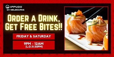 Imagem principal do evento Japanese Izakaya Nights: Get Free Bites with Your Drink Order at Ippudo!!