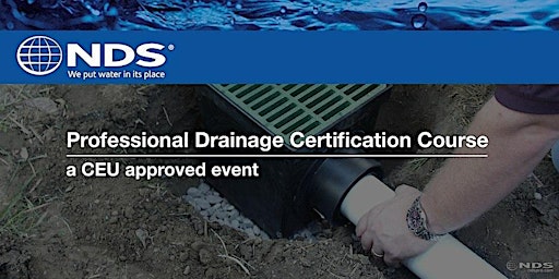 Hauptbild für Professional Drainage Certification Course in Mokena, IL