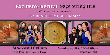 Exclusive Recital to Benefit Music in May