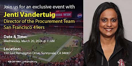San Francisco 49ers Procurement team Director Jenti Vandertuig