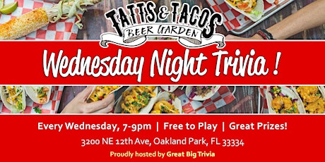 Trivia @ Tatts & Tacos Beer Garden | Fun Times with Friends!