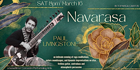 Navarasa -  Benefit Concert for Corazón with  Paul Livingstone primary image